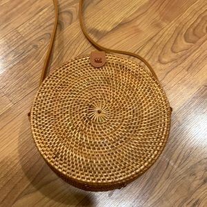 Woven summer round handbag from Bali!
